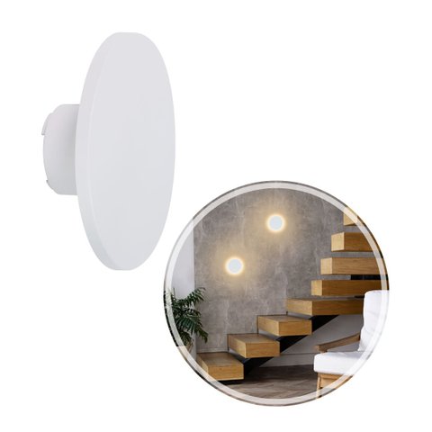 Arandela Balizador Disco Sobrepor Led 12w Branco Quente Delis St2891