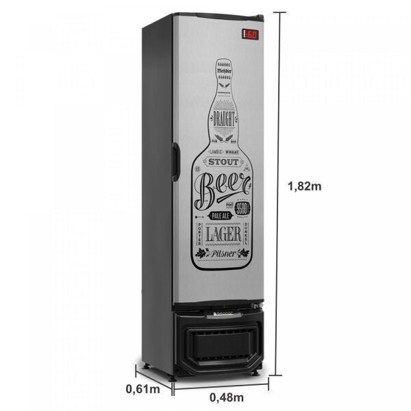 Refrigerador Vertical Cervejeira 230 Litros 127V Frost Free Gcb-23E Gw/Ti Gelopar - 4