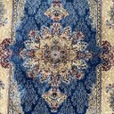 Ver imagem 4 de Tapete Persa Royal Azul 100x150cm Fio Acetinado - Decoração para Quarto e Sala