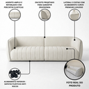 Ver imagem 5 de Sofá Orgânico Oslo 252cm Linho Premium Design Curvo Minimalista Escandinavo para Sala de Estar Luxo: