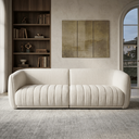 Ver imagem 3 de Sofá Orgânico Oslo 252cm Linho Premium Design Curvo Minimalista Escandinavo para Sala de Estar Luxo: