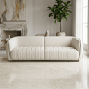 Ver imagem 1 de Sofá Orgânico Oslo 252cm Linho Premium Design Curvo Minimalista Escandinavo para Sala de Estar Luxo: