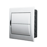 Quadro de Distribuição Modelo Embutir para 18/24 Disjuntores Tam. 35,4x34,6cm Branco Durín - 1