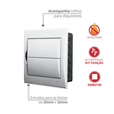 Ver imagem 2 de Quadro de Distribuição Modelo Embutir para 18/24 Disjuntores Tam. 35,4x34,6cm Branco Durín