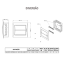 Ver imagem 3 de Quadro de Distribuição Modelo Embutir para 18/24 Disjuntores Tam. 35,4x34,6cm Branco Durín