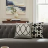 Capa de Almofada Grécia Jacquard 45x45cm Estampa Frente e Verso com Zíper Cor Preto - 1