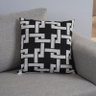 Capa de Almofada Grécia Jacquard 45x45cm Estampa Frente e Verso com Zíper Cor Preto - 2