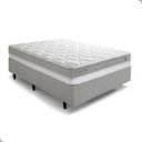 Ver imagem 1 de Conjunto Box Sommier Conceito + Colchão Idea 1672 Casal 1,38x1,88 Molas Maxspring Herval Cinza - Lin