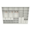 Ver imagem 1 de Kit Closet Armário Colmeia Roupeiro Cabideiro M66 100% Mdf - Branco