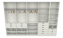 Ver imagem 1 de Kit Closet Armário Colmeia Roupeiro Cabideiro M66 100% Mdf - Branco