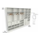Ver imagem 2 de Kit Closet Armário Colmeia Roupeiro Cabideiro M66 100% Mdf - Branco