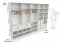 Ver imagem 2 de Kit Closet Armário Colmeia Roupeiro Cabideiro M66 100% Mdf - Branco