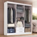 Ver imagem 3 de Guarda-Roupa Casal 6 Portas 2 Gavetas Kioto