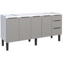 Ver imagem 1 de Gabinete em Aço Júpiter Cinza para Pias de 1,50 Metro com 4 Portas e 3 Gavetas - P101884 - Cozimax