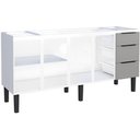 Ver imagem 2 de Gabinete em Aço Júpiter Cinza para Pias de 1,50 Metro com 4 Portas e 3 Gavetas - P101884 - Cozimax