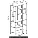 Ver imagem 2 de Guarda Roupa Closet Industrial 100cm 2 Gavetas Seven Mel Z54 - Mpozenato