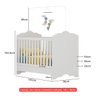 Berço Americano 3 em 1 para Colchão 70 X 130 Cm Nuvem Multimóveis Fg0536pa Branco - 7
