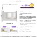 Ver imagem 3 de Berço Americano 3 em 1 para Colchão 70 X 130 Cm Nuvem Multimóveis Fg0536pa Branco
