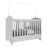 Berço Americano 3 em 1 para Colchão 70 x 130 cm Nuvem Multimóveis FG0536PA Branco - 1