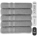 Ver imagem 1 de Kit Hotel 5 Toalhas Super Grossa e Felpuda 80x150cm Beka Cinza