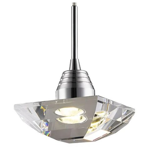 Pendente Cristal Transparente 9cm Led 3w 3000k Bivolt Pe-006/1.12 Mais Luz