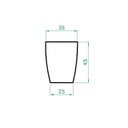 Ver imagem 3 de Vaso Planta 45x35 Moderno Trapézio Polietileno - AREIA 001