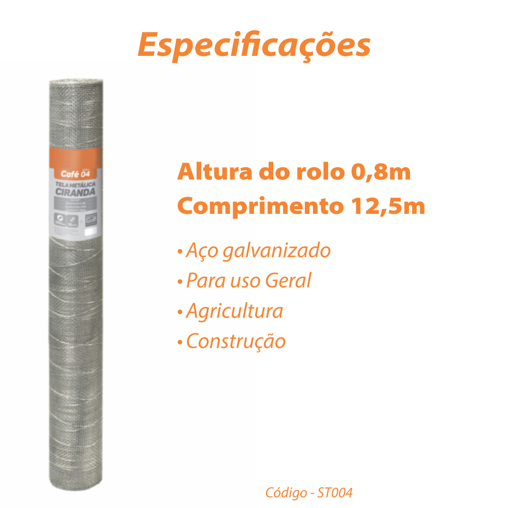 Tela Ciranda Café 0,80x12,5m Malha 4 Fio 22 Rino Agro - 5