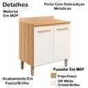 Ver imagem 6 de Kit Armario Aereo e Balcao 80cm 16978x16986 Freijo Off White Cristal Nicioli