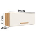 Ver imagem 5 de Kit Armario Aereo e Balcao 80cm 16978x16986 Freijo Off White Cristal Nicioli