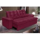 Ver imagem 1 de Sofá Retrátil e Reclinável Aspen 2.00m Super Pillow - Vermelho
