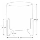 Ver imagem 3 de Kit 2 Puff Redondo Veludo com Pés em Madeira Maciça Decorativo Sala Quarto - Marrom