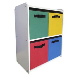 Estante Nicho Com Caixas Organizadoras Coloridas - 2