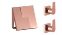 Ver imagem 1 de Kit Acabamento Descarga Hydra Padrão Deca e Docol + 2 Registro Chuveiro Rose Gold Brilhante Alavanca
