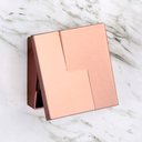 Ver imagem 2 de Kit Acabamento Descarga Hydra Padrão Deca e Docol + 2 Registro Chuveiro Rose Gold Brilhante Alavanca