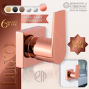 Ver imagem 4 de Kit Acabamento Descarga Hydra Padrão Deca e Docol + 2 Registro Chuveiro Rose Gold Brilhante Alavanca