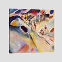 Ver imagem 1 de Quadro Kandinsky Paisagem Tela No Chassi 80X80Cm