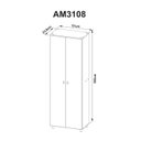Ver imagem 7 de Armário Multiuso/sapateira 7 Prateleiras 57cm Am3108 Tecno Mobili - Branco