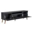 Ver imagem 6 de Rack para TV 180cm Retro MDF Grafite Dallas - On Móveis