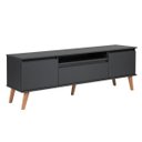Ver imagem 5 de Rack para TV 180cm Retro MDF Grafite Dallas - On Móveis