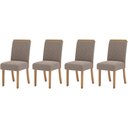 Ver imagem 1 de Cadeira Sala de Jantar Malu Kit 4 Un Nature Marrom Amêndoa