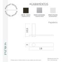 Ver imagem 4 de Papeleira para Banheiro Acessório Porta Rolo de Papel Higiênico Grego Metal Preto Fosco Patmos