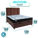 Ver imagem 3 de Kit Cabeceira + Cama Box Bau + Colchão Casal Molas Ensacadas Life Gold Paropas