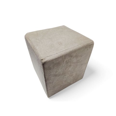 Mini Puff Banqueta Quadrado Cubo Decorativo Courino e Suede Carrinhos Courino