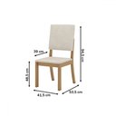 Ver imagem 5 de Kit 8 Cadeiras Estofadas para Mesa de Jantar Milla Nature/linho