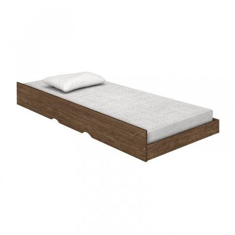 Cama Auxiliar Solteiro Marrom/Mocaccino