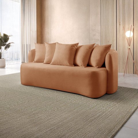 Sofá Curvo Orgânico 3 Lugares Orion Yescasa