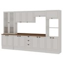 Ver imagem 1 de Cozinha Completa 6pçs Americana Branco/ebano C/ Tpo e Rodape