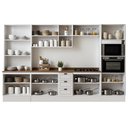 Ver imagem 4 de Cozinha Completa 6pçs Americana Branco/ebano C/ Tpo e Rodape