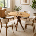 Ver imagem 2 de Mesa Orgânica Canto Jantar Home Office 90x60cm Pé Madeira Madeira Ecom Cor:Freijó