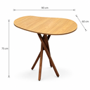 Ver imagem 3 de Mesa Orgânica Canto Jantar Home Office 90x60cm Pé Madeira Madeira Ecom Cor:Freijó